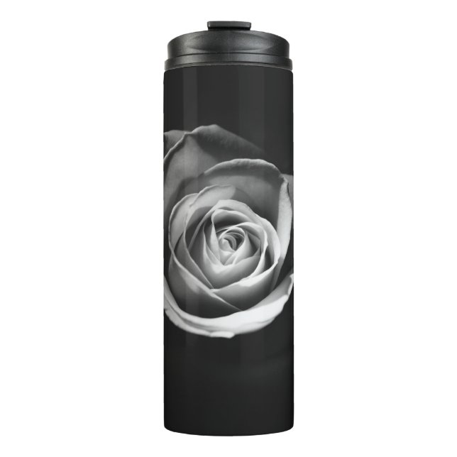 GARRAFA TÉRMICA FOTO GRAYSCALE DE ROSA (Frente)