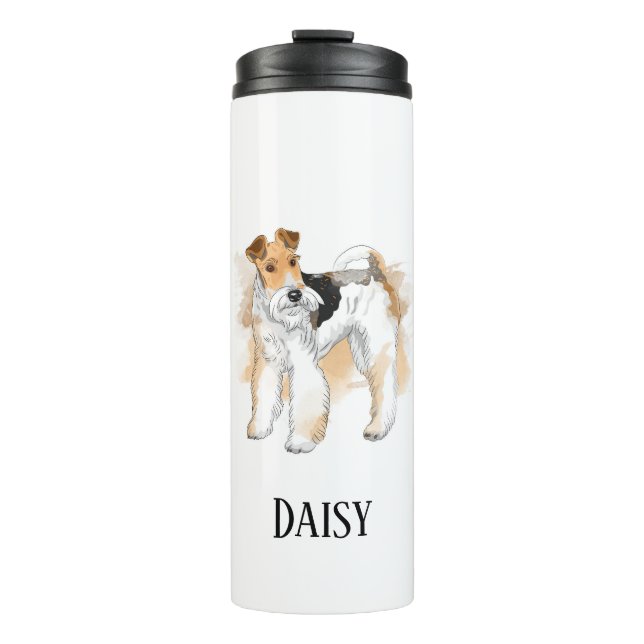 Garrafa Térmica Foto personalizada Fox Terrier (Frente)