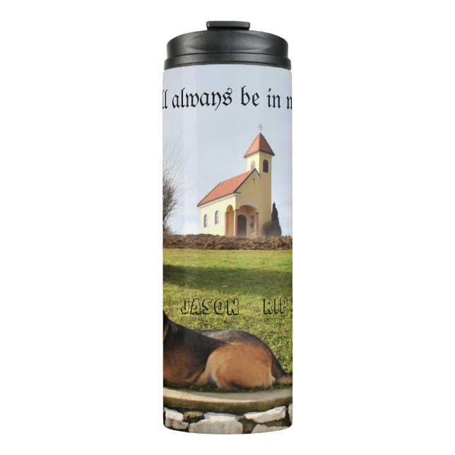 Garrafa Térmica Foto Pet Personalizada Para Lembrar O Slogan Black (Frente)