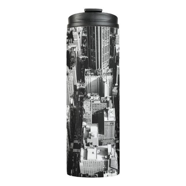 GARRAFA TÉRMICA FOTOGRAFIA AERIAL GRAYSCALE DE EDIFÍCIOS (Frente)