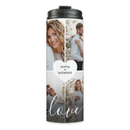 Garrafa Térmica Fotografia da Collagem de Amor design