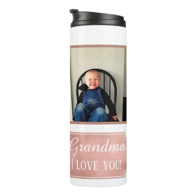 Garrafa Térmica fotos personalizadas da avó (Rotação à direita)