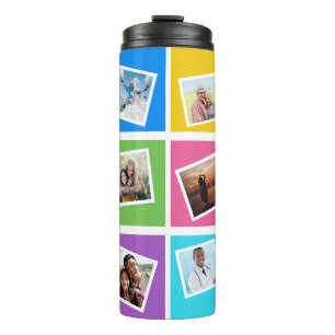 Garrafa Térmica Fotos personalizadas & nome colorido