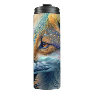 Garrafa Térmica Fox Animal Retrait Nature Willife Painting