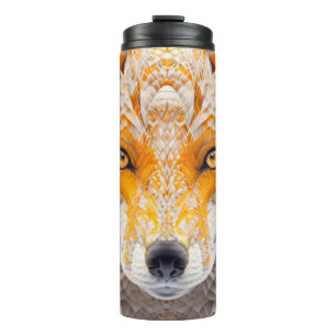 Garrafa Térmica Fox Animal Retrait Nature Willife Painting