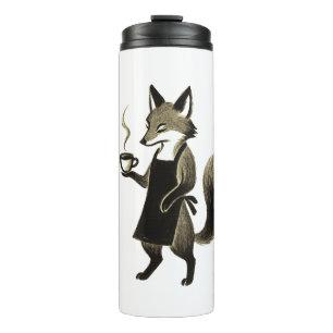 Garrafa Térmica Fox Barista - Horário do Café de Pincel de Tinta M
