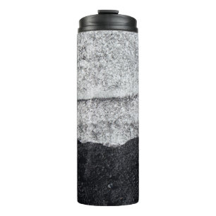Garrafa Térmica Fragmento de pedra branca e azul