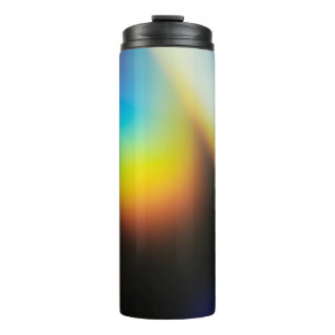 Garrafa Térmica Frasco de plástico azul e amarelo