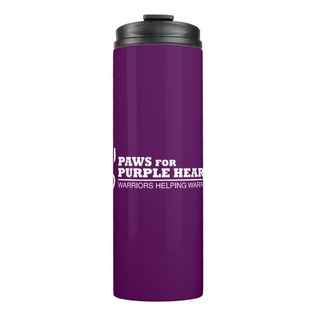 Garrafa Térmica Frasco Tumbler Térmico - Logotipo roxo w Branco (Frente)