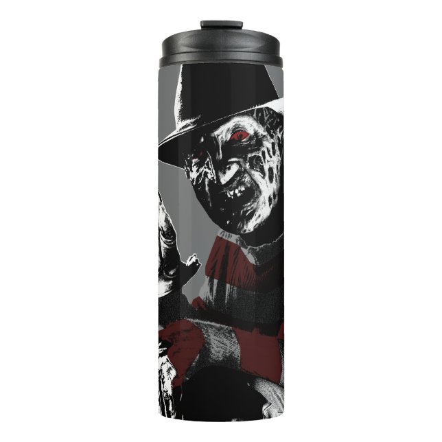 Garrafa Térmica Freddy vs Jason | Freddy Ver Vermelho (Frente)