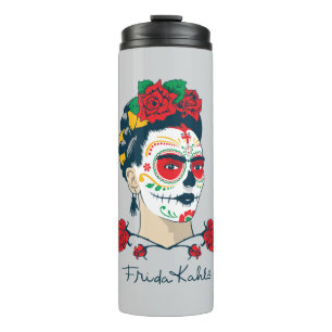 Garrafa Térmica Frida Kahlo   EL Día de los Muertos