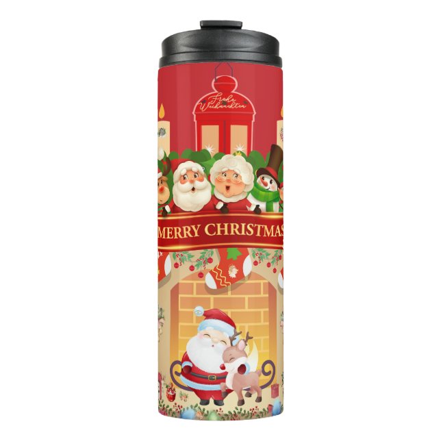 Garrafa Térmica Frohe Weihnachten  (Frente)