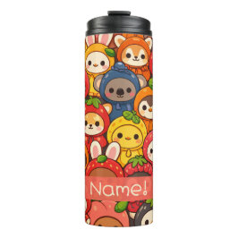 Garrafa Térmica Fruit Friends Parade | Cute Animal Custom