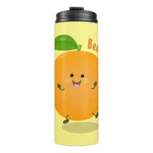 Garrafa Térmica Fruta de citrinos de laranja-dança