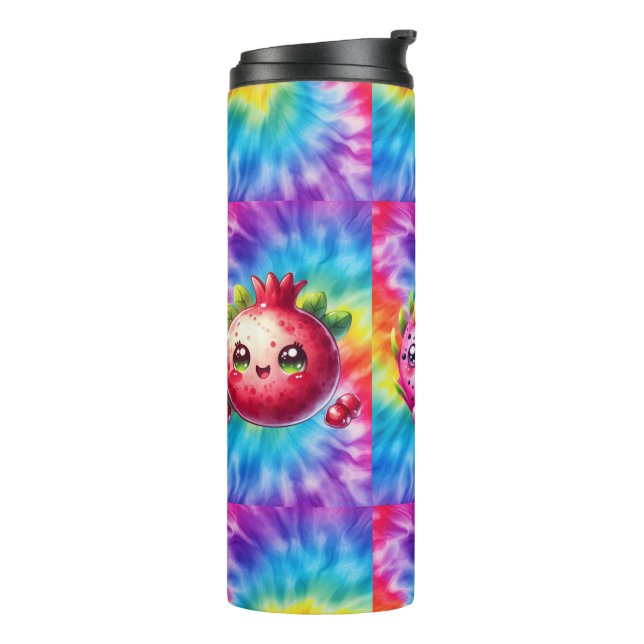 Garrafa Térmica Fruta de Dragão Feliz Tie-Dye (Giro à esquerda)