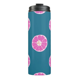 Garrafa Térmica Fruta sem costura com laranja. abstrato, art, b