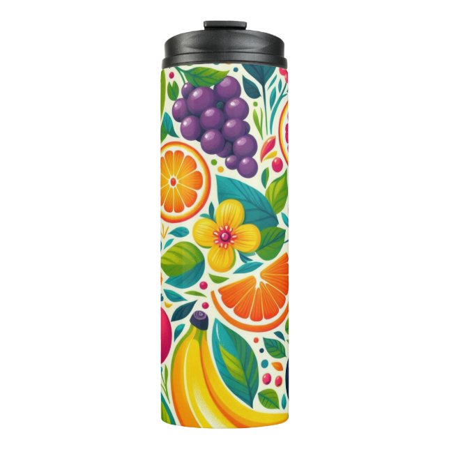 Garrafa Térmica Frutas coloridas (Frente)