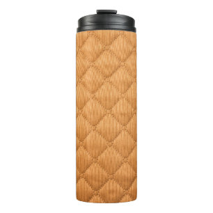 Garrafa Térmica Fundo bege sem costura de forma quadrada, textura