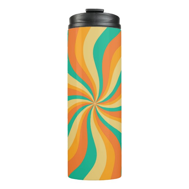 Garrafa Térmica Fundo Colorido Retroativo dos anos 70 (Frente)