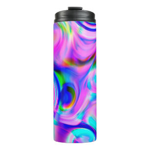 Garrafa Térmica Fundo de abstrato multicores. Padrão colorido.