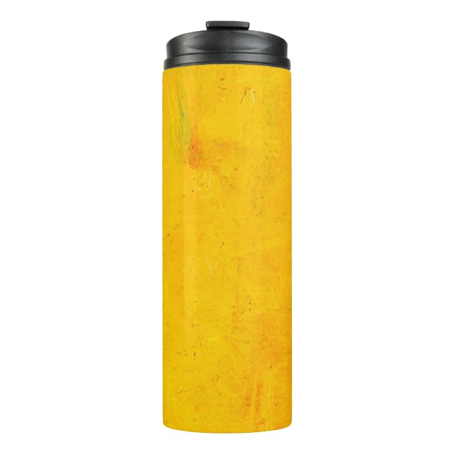 Garrafa Térmica fundo de abstrato. Pintura a óleo na canvas. C (Frente)