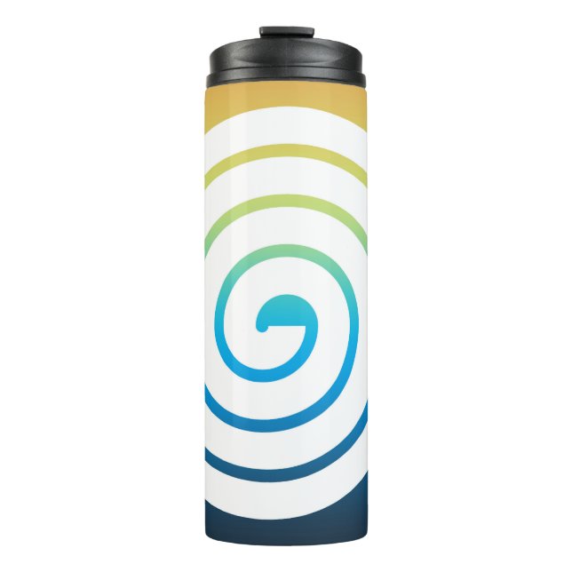 Garrafa Térmica Fundo de cor espiral Whaite (Frente)