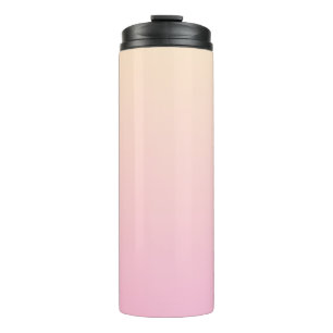 Garrafa Térmica Fundo de gradação rosa pálido e amarelo