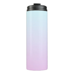 Garrafa Térmica Fundo de gradiente pastoso rosa e azul
