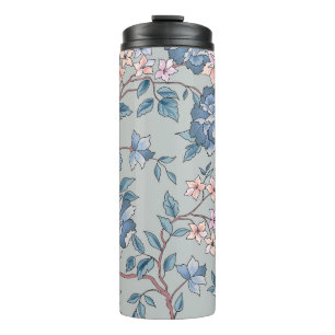 Garrafa Térmica Fundo de jardinagem sem costura, de caráter floral