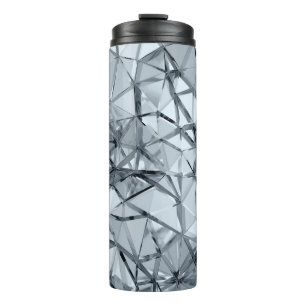 Garrafa Térmica Fundo de metal ouro tridimensional geométrico