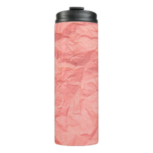 Garrafa Térmica Fundo de Textura de Papel Enrugado Rosa