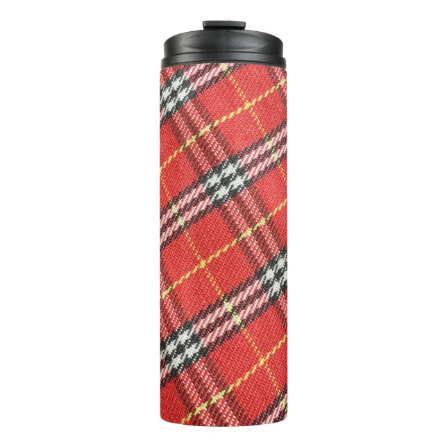 Garrafa Térmica Fundo de Textura Tartan Clássica (Frente)