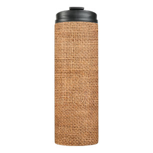 Garrafa Térmica Fundo do pano castanho de burlap ou pano de saco