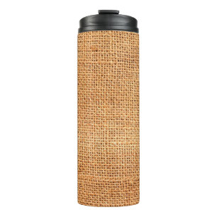 Garrafa Térmica Fundo do pano castanho de burlap ou pano de saco