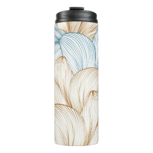 Garrafa Térmica Fundo floral sem costura, de luxo, com gol