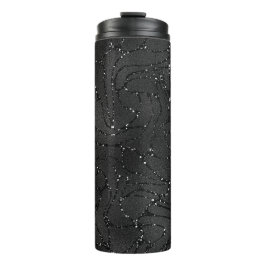 Garrafa Térmica Fundo luminoso monocromático preto