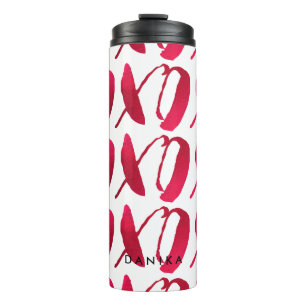 Garrafa Térmica Fundo PixDezines xoxo/red/DIY