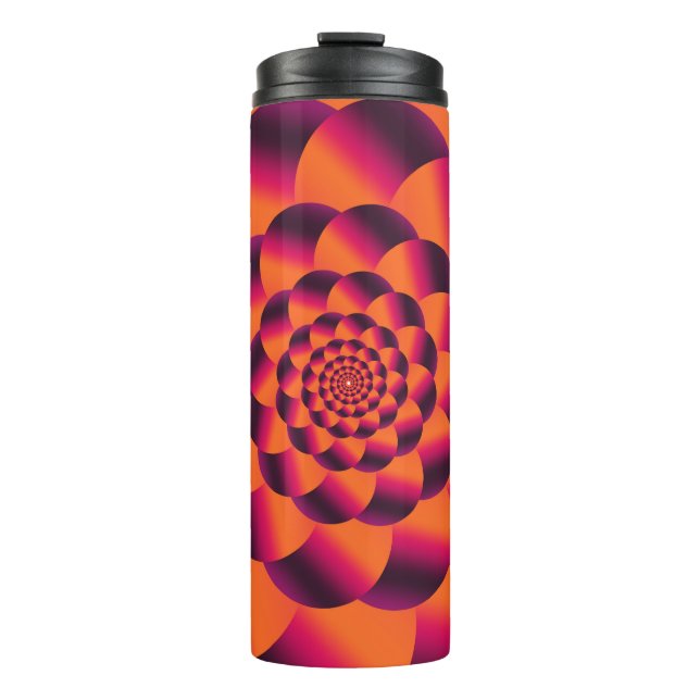 Garrafa Térmica Fundo psicodélico multicolorido, vórtice funda  (Frente)