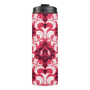 Garrafa Térmica Fundo sem costura de um ornamento floral, Fashio