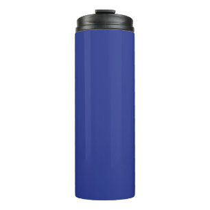Garrafa Térmica Fundo Sólido Azul Escuro Design Minimalista Ousa