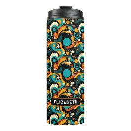 Garrafa Térmica Funk abstrato Retro