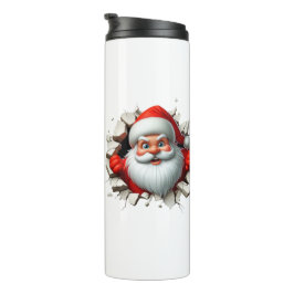 Garrafa Térmica Funny 3D Santa Claus Christmas Holiday Design