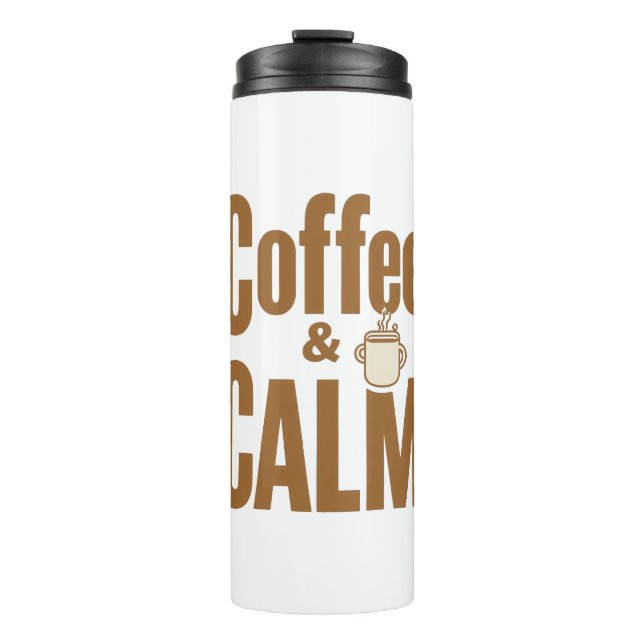 Garrafa Térmica Funny Coffee Lover's Zen Quote (Frente)