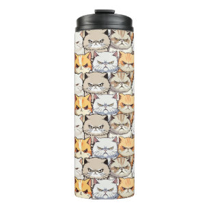 Garrafa Térmica Funny Colorful Moody Cats Kitten Padrão