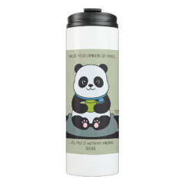 Garrafa Térmica Funny Custom Sarcastic Panda Opinion Coworker Gift