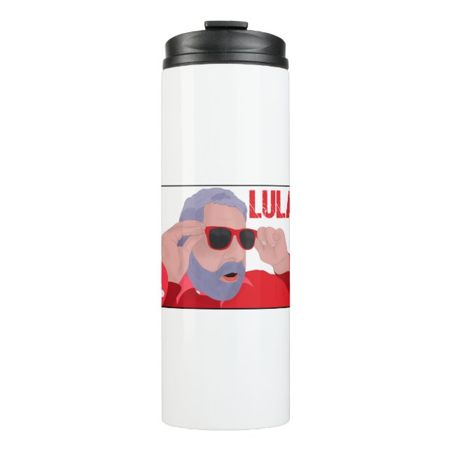 Garrafa Térmica Funny Lula Meme with Sunglasses (Frente)