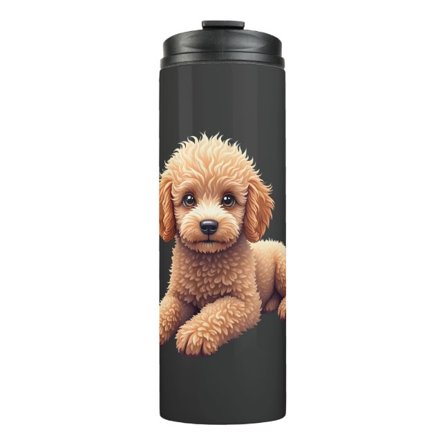 Garrafa Térmica Funny Poodle Animal Lover Dogs Graphic Cute Dog Ow (Frente)