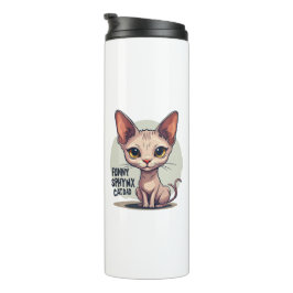 Garrafa Térmica Funny Sphynx Cat Dad Cartoon Art