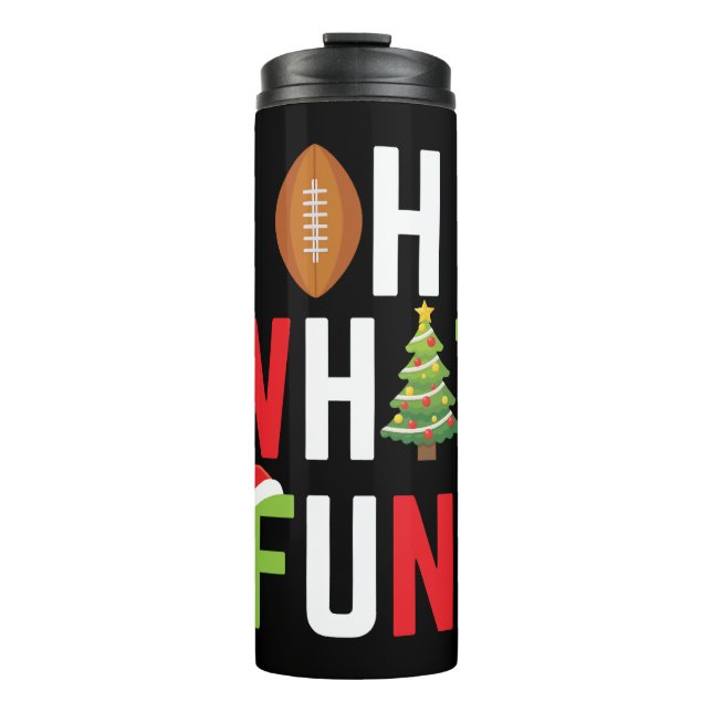 Garrafa Térmica Futebol americano - Que Natal divertido (Frente)