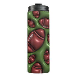 Garrafa Térmica Futebol de bolhas insuflado desportivo 3D Tumbler